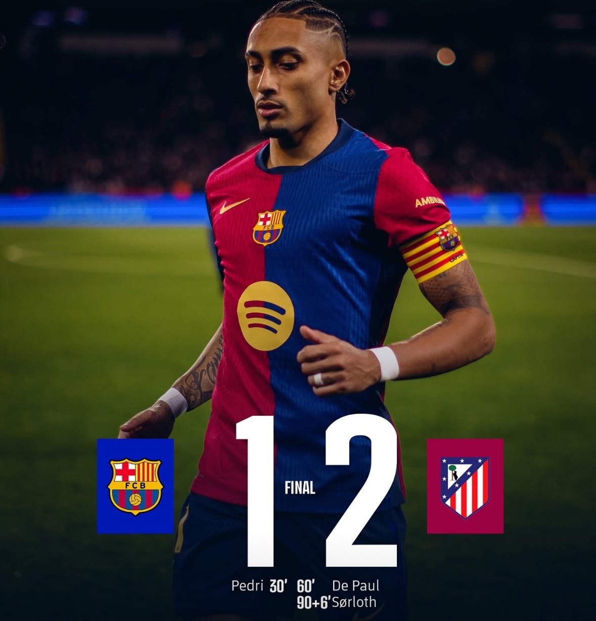 أتلتيكو مدريد ينتزع صدارة الدوري الإسباني بفوز قاتل على برشلونة